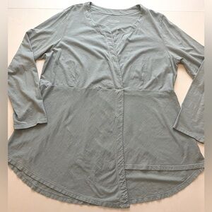 Soft Surroundings Women’s Hayden Asymmetrical Faux Wrap Long Sleeve Tunic Top 1X